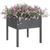 vidaXL Garden Planter Grey 70x70x70 cm Solid Pinewood