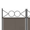vidaXL 5-Panel Room Divider Anthracite 200x200 cm Fabric