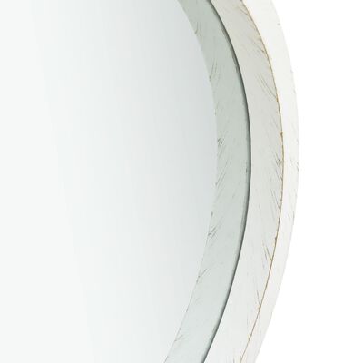 vidaXL Wall Mirror with Strap 50 cm White