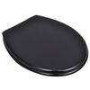 vidaXL Toilet Seats with Soft Close Lids 2 pcs MDF Black