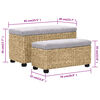 vidaXL Bench Set 2 Pieces Seagrass Grey