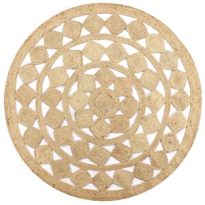 vidaXL Area Rug | Natural | Braided jute | 90 cm diameter | Area Rug | Round