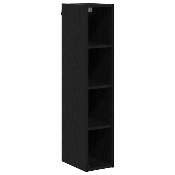 vidaXL Hanging Cabinet Black Oak 20 x 29.5 x 100 cm Engineered Wood