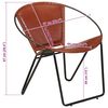vidaXL Chair Brown Real Leather