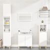 vidaXL 4 Piece Bathroom Furniture Set High Gloss White Engineered Wood