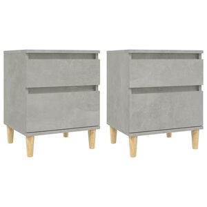 vidaXL Bedside Cabinets 2 pcs Concrete Grey 40x35x50 cm