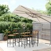 vidaXL 7 Piece Garden Bar Set Black Poly Rattan& Solid Wood Acacia