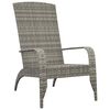 vidaXL Garden Adirondack Chair Grey Poly Rattan