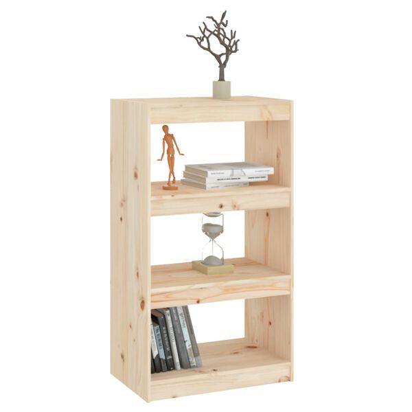 vidaXL Book Cabinet/Room Divider 60x30x103.5 cm Solid Wood Pine
