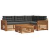 vidaXL Outdoor Sofa Set with Cushion 5 pcs Natural and Anthracite