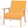 vidaXL Armchair Yellow Fabric