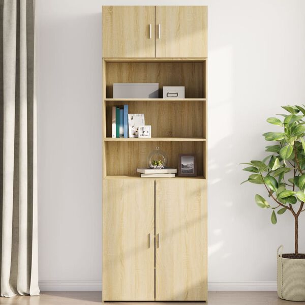 vidaXL Wall Cabinet Sonoma Oak 80x42.5x40 cm Engineered Wood