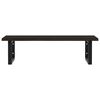 vidaXL Basin Shelf Wall Mounted Steel and Solid Wood Oak