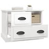 vidaXL Bedside Cabinet High Gloss White 60x39x45 cm