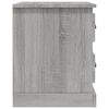 vidaXL Bedside Cabinet Grey Sonoma 39x39x47.5 cm Engineered Wood