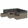 vidaXL Garden Sofa Set 9 pcs Grey 264 x 234 x 85 cm Poly Rattan