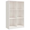 vidaXL Book Cabinet | White | Solid Pine Wood | Medium | Minimalist | Durable