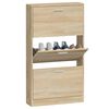 vidaXL Shoe Cabinet Oak 59x17x108 cm Engineered Wood
