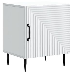 vidaXL Bedside Cabinet White 43 x 34.5 x 50 cm Engineered Wood