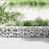 vidaXL Gabion Wall with Covers Galvanised Steel 600x30x50 cm