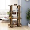 vidaXL Book Cabinet/Room Divider Smoked Oak 80x30x123.5 cm