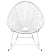 vidaXL Outdoor Rocking Chair White Poly Rattan