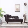 vidaXL Chaise Longue Dark Brown Faux Leather
