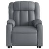 vidaXL Electric Massage Recliner Chair Grey Faux Leather