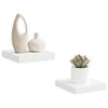vidaXL Floating Wall Shelves 2 pcs White 23x23.5x3.8 cm MDF