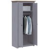 vidaXL Wardrobe Grey 80x50x171.5 cm Solid Pine Panama Range