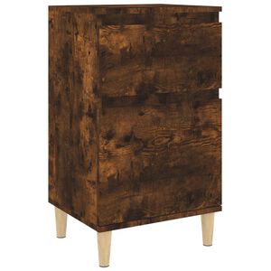 vidaXL Bedside Cabinet | Smoked Oak | Engineered wood, Eucalyptus wood | Medium