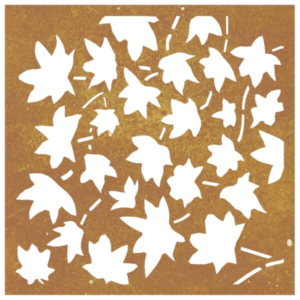 vidaXL Garden Wall Decoration 55x55 cm Corten Steel Maple Leaf Design
