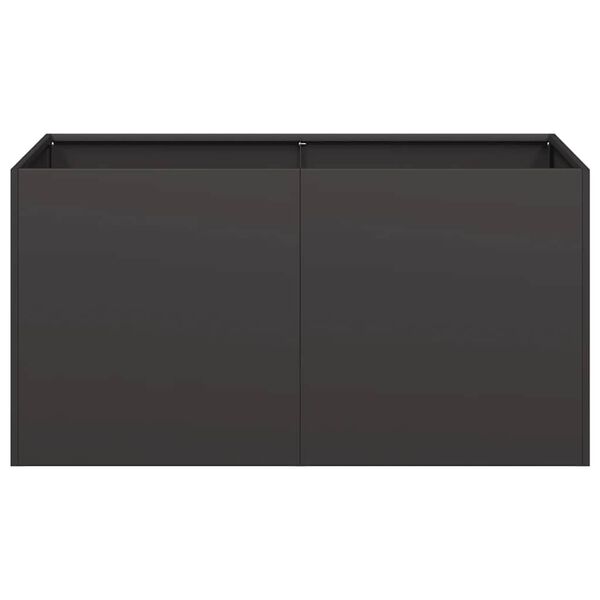 vidaXL Planter Black 80x40x40 cm Cold-rolled Steel