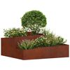 vidaXL Garden Planter Brown 100 x 100 x 50 cm Weathering Steel