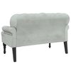 vidaXL Bench with Backrest Light Grey 119.5x64.5x75 cm Velvet