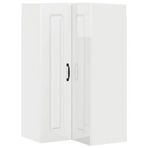 vidaXL Dishwasher Panel Kalmar High Gloss White 57 x 57 x 100 cm