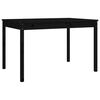 vidaXL 4 Piece Garden Dining Set Black Solid Wood Pine