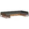 vidaXL Sofa Sets 11 pcs Natural and Anthracite Solid Acacia Wood
