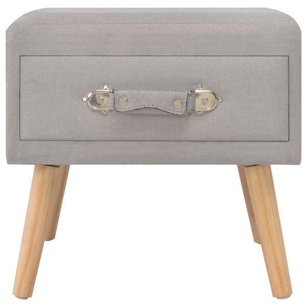 vidaXL Bedside Cabinet Grey 40x35x40 cm Fabric