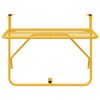 vidaXL Hanging Balcony Table Folding Mustard 60 x 39 x 65 cm Steel