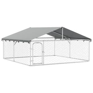 vidaXL Outdoor Dog Kennel with Roof 300x300x150 cm
