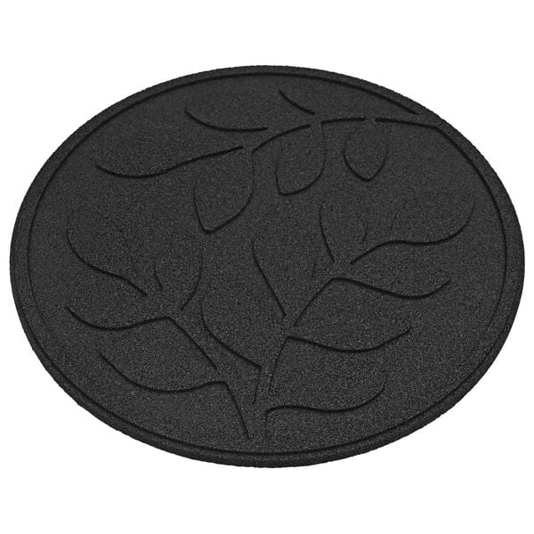 vidaXL Stepping Stone 6 pcs Black &Oslash; 44 x 2 cm Rubber