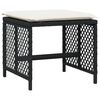 vidaXL 9 Piece Garden Dining Set with Cushions Black Poly Rattan