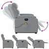 vidaXL Electric Stand up Massage Recliner Chair Light Grey Fabric