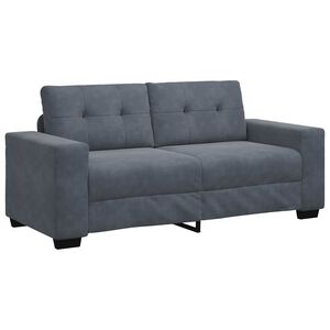 vidaXL Loveseat Sofa Dark Grey 180x77x82 cm Velvet