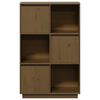 vidaXL Highboard Honey Brown 74x35x117 cm Solid Wood Pine