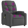 vidaXL Massage Recliner Chair Dark Grey Fabric