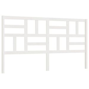 vidaXL Bed Headboard White 186x4x104 cm Solid Wood Pine