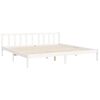 vidaXL Bed Frame without Mattress White Super King Size Solid Wood Pine