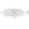 vidaXL Table Top 90x90x2.2 cm Octagonal Solid Wood Acacia